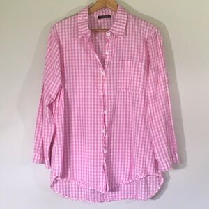 Pink Gingham‎ Button Up Shirt